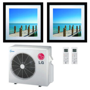 LG 18K BTU Multi F Dual Zone Art Cool Gallery Ductless Mini-Split Heat Pump System 12K+12K