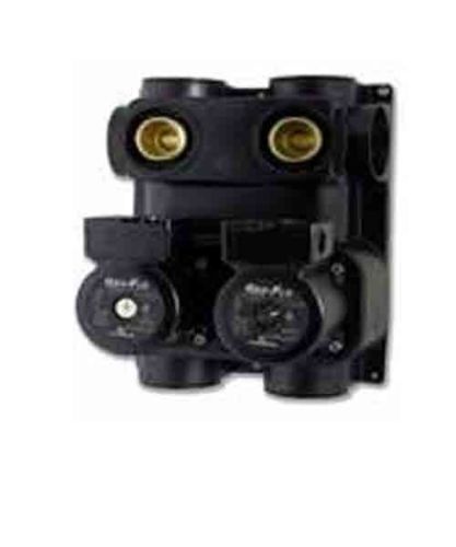 Double Pump Pressurized Flow Center, Double O Fittings, Brass Valve. Geothermal