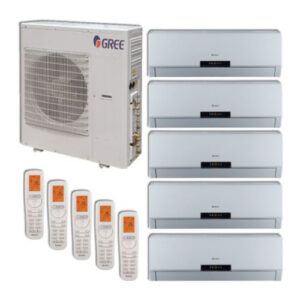 Gree Neo 5 Zone 42K BTU 16 SEER Complete Ductless Mini-Split Heat Pump System 9K+9K+12K+12K+12K