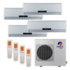 Gree Neo Quad Zone 30K BTU 16 SEER Complete Ductless Mini-Split Heat Pump System 9K+9K+9K+9K