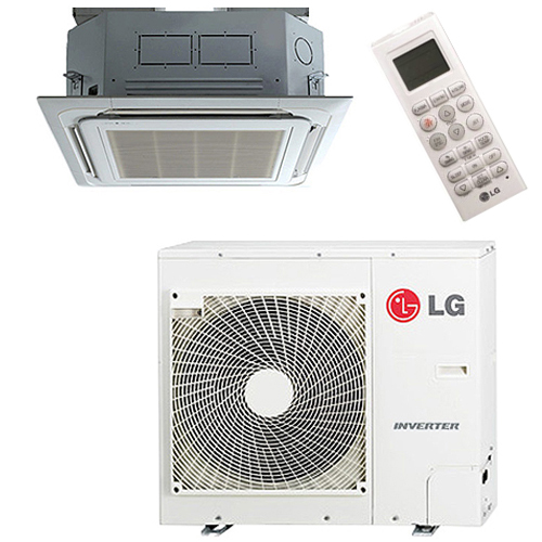 LG Single Zone Ceiling-Cassette 42k BTU 17 SEER Ductless Mini-Split Heat Pump