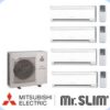 Mitsubishi Ductless Mini Split 16.0 SEER 4 x 9,000 BTU/H Cooling & Heating