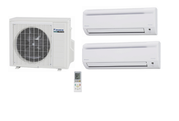 Daikin 3MXS24JVJU 24,000 Btu Outdoor Unit 2-Zone Heat and Cool Ductless ...