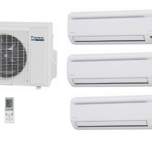 Daikin 3MXS24JVJU 24,000 Btu Outdoor Unit 3-Zone Heat and Cool Ductless Mini Split System 07+07+07 Btu Indoor Units