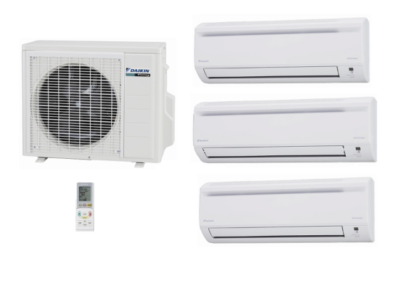 Daikin 3MXS24JVJU 24,000 Btu Outdoor Unit 3-Zone Heat and Cool Ductless ...