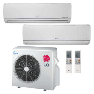 LG 18K BTU Multi F Dual Zone Standard Ductless Mini-Split Heat Pump System 12K+12K