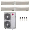 LG 54K BTU Multi F Quad Zone Standard Ductless Mini-Split Heat Pump System 12K+18K+18K+18K