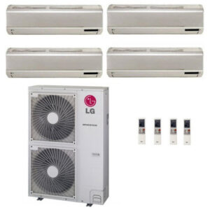 LG 54K BTU Multi F Quad Zone Standard Ductless Mini-Split Heat Pump System 12K+12K+12K+18K